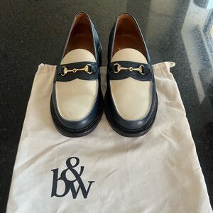 Blackstock & Weber - Mason Horse Bit Loafer, Blue/Cream - Size 9.5